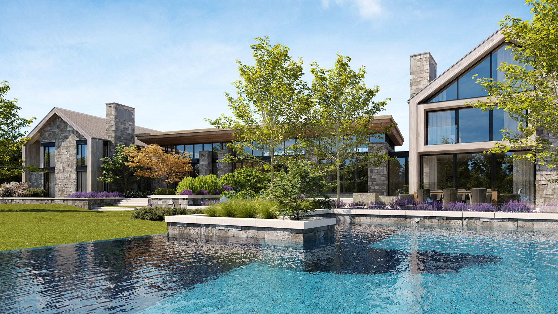 Bridgehampton estate rendering, The Hamptons, New York