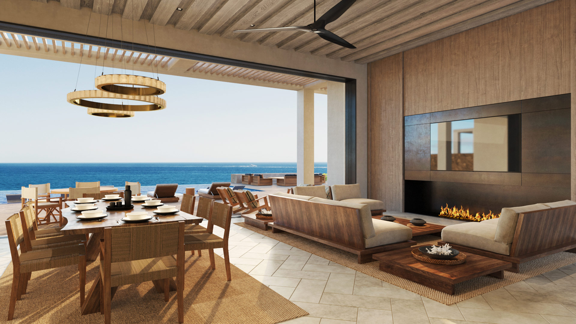 Cove Club beachfront residence rendering, Cabo San Lucas