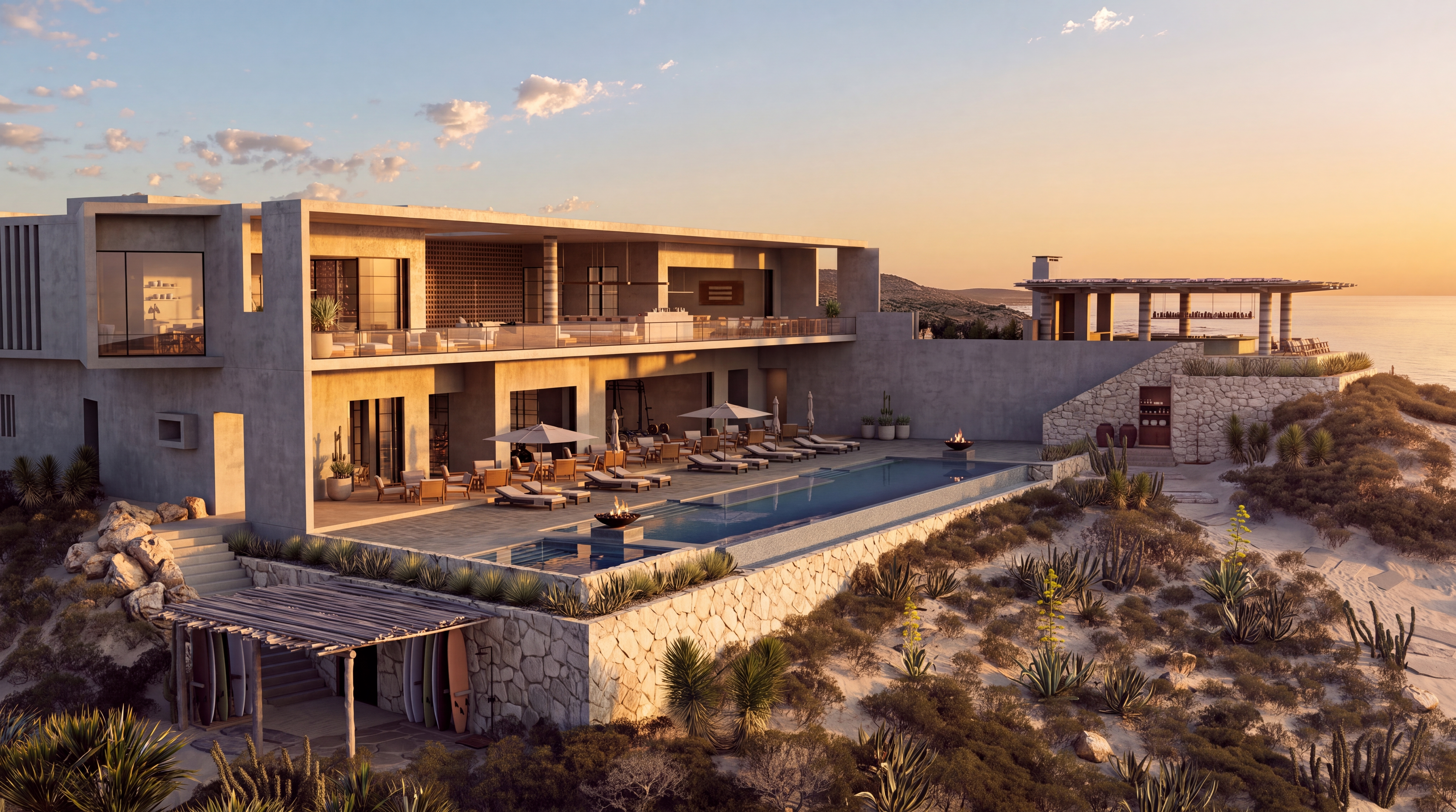 Destera clubhouse rendering, East Cape, Mexico