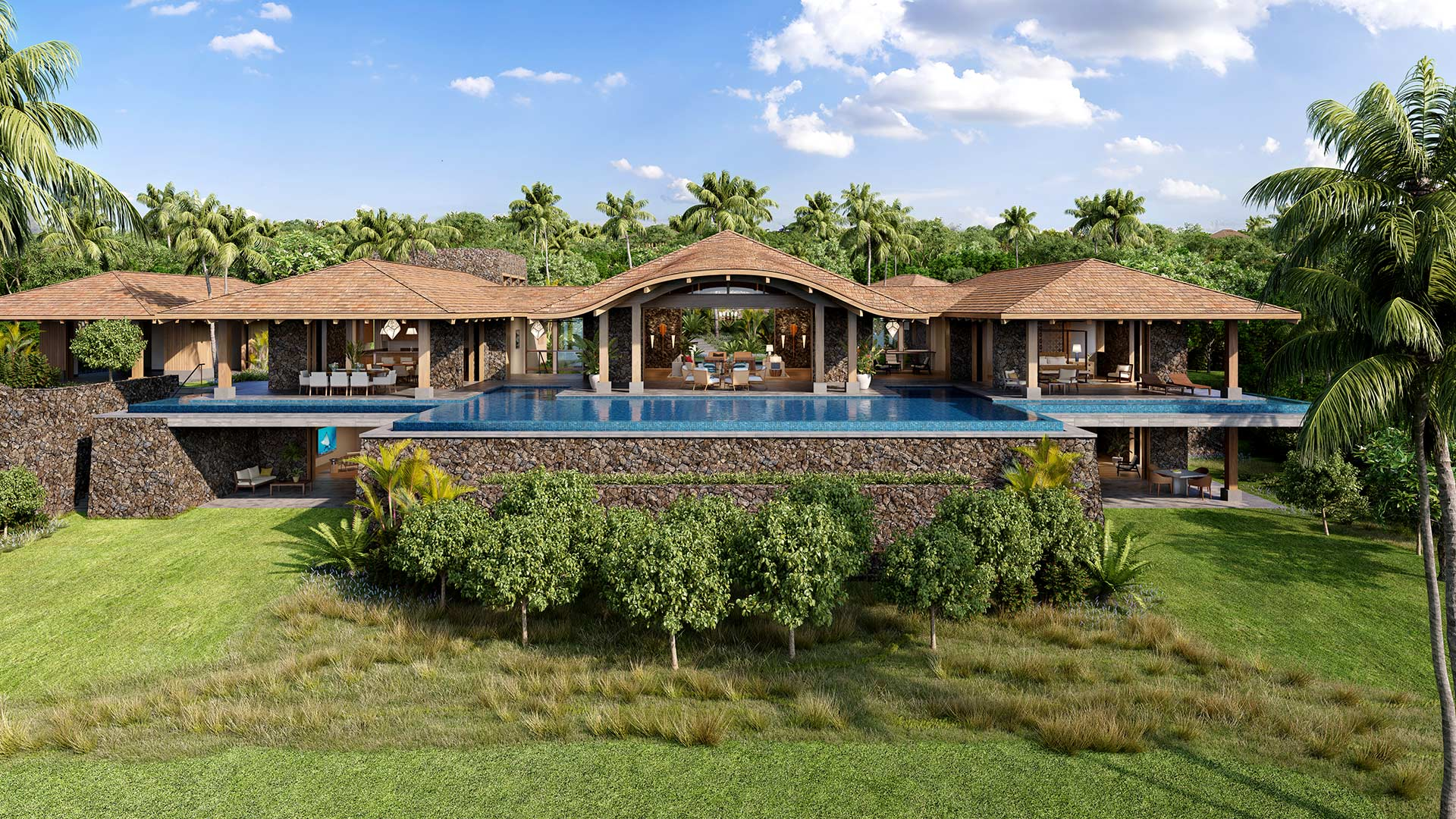 Hokulia luxury home rendering, Big Island, Hawaii