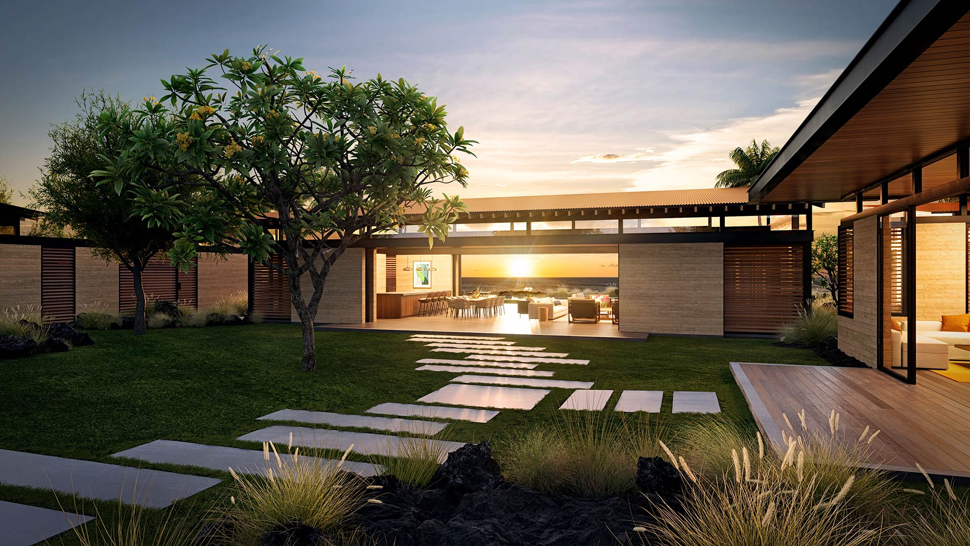 Kukio residence rendering at Maniniowali, Big Island