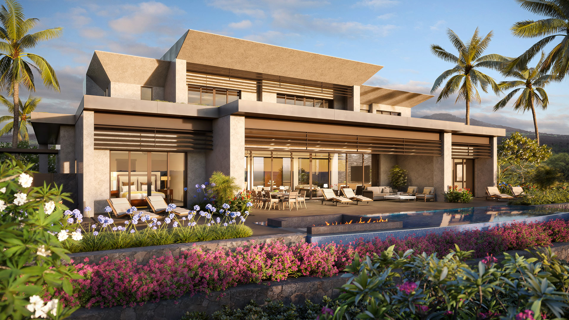 Maluaka Beach clubhouse rendering with ocean view, Makena, Maui